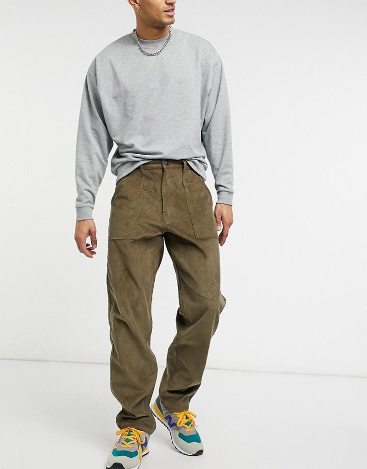 Stan Ray Taper Fatigue Corduroy Pant In Khaki-white