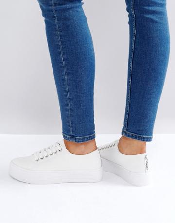 Sixtyseven Canvas Flatform Sneaker - White