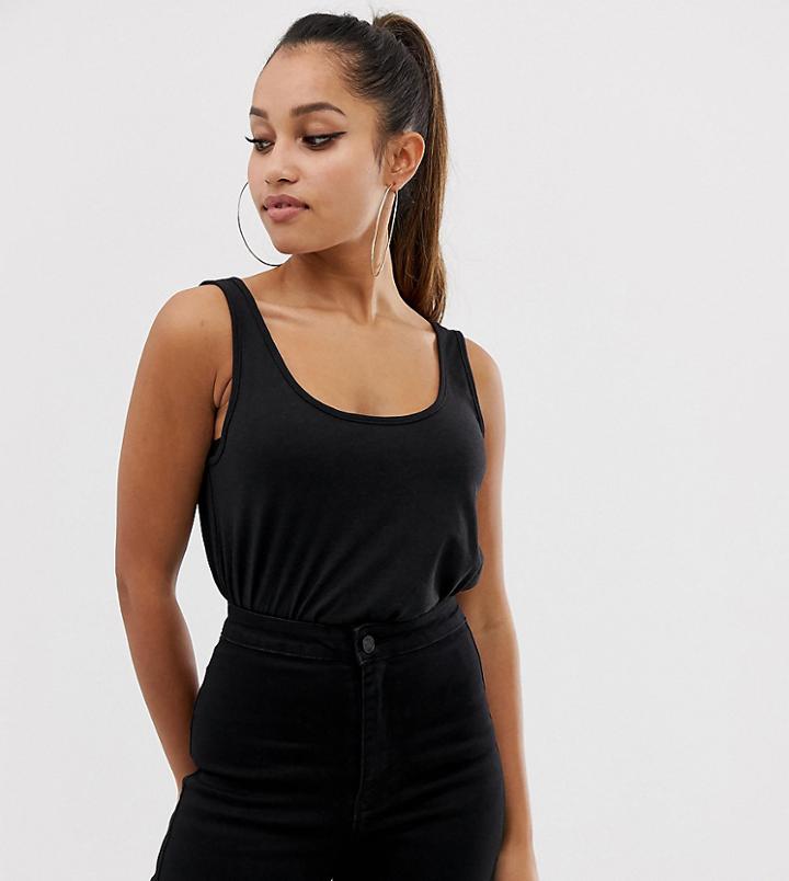 Asos Design Petite Ultimate Tank In Black