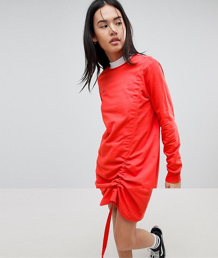 Noisy May Jersey Sweater Dress - Red