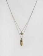 Asos Necklace Pack With Feather - Gold