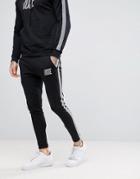 Rose London Skinny Track Joggers In Black With Reflective Stripe - Black