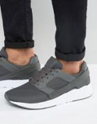 Asos Sneakers In Gray Mesh With Rubber Panels - Gray