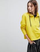 Noisy May Gym Funnel Neck Hoodie - Yellow