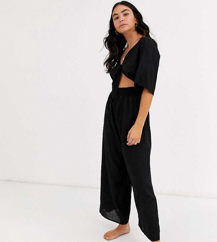 Glamorous Exclusive Beach Jumpsuit In Black
