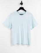 Weekday Alanis Organic Cotton T-shirt In Light Blue-blues