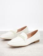 Raid Artie Loafers With Color Drenched Trim In White