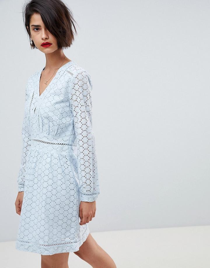 Deby Debo Phoolan Crochet Lace Dress - Blue