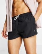 New Look Shorter Length Swim Shorts In Black