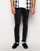 Cheap Monday Tight Skinny Jeans In Washed Black - Black