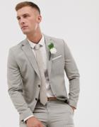 Selected Homme Slim Fit Suit Jacket In Stone-neutral