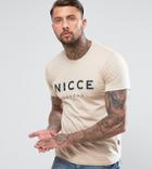 Nicce London Logo T-shirt In Beige Exclusive To Asos - Beige
