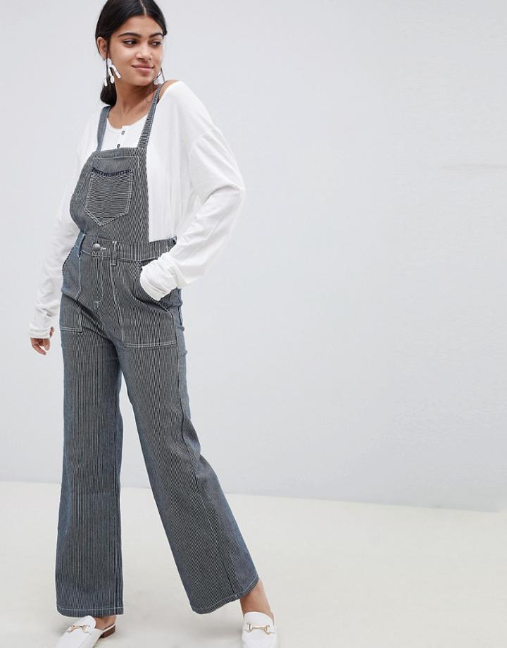 Suncoo Striped Overalls - Blue