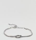 Designb Knot Bracelet In Antique Silver Exclusive To Asos - Silver