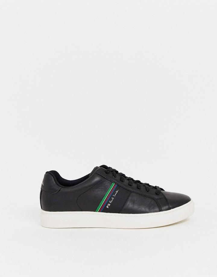 Ps Paul Smith Rex Leather Sneaker In Black