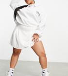 Public Desire Curve Pleated Mini Skirt In White