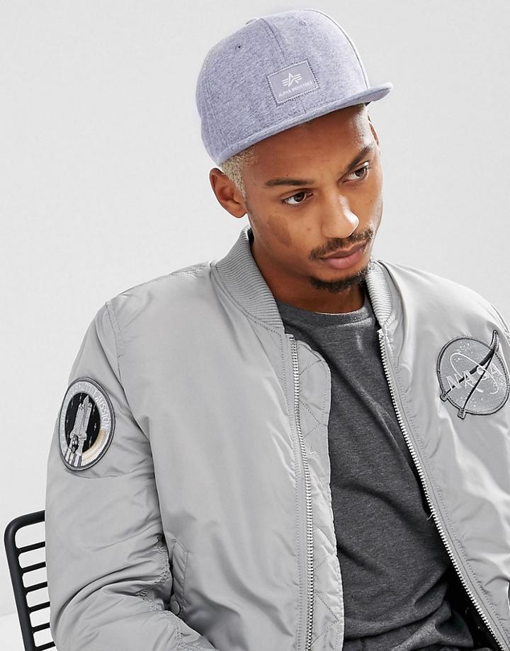 Alpha Industries X-fit Logo Baseball Cap In Gray Marl - Gray