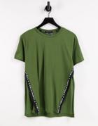 Adidas X Karlie Kloss Training Oversized T-shirt In Khaki-green