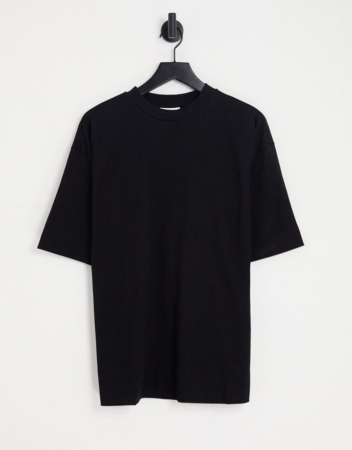 Topshop Oversized Tee In Black