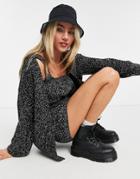 New Look Twist Stitch Balloon Sleeve Cardigan In Black Pattern - Part Of A Set