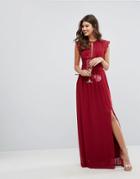 Tfnc Wedding Lace Detail Maxi Dress - Red