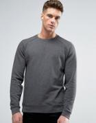 Asos Sweatshirt In Charcoal - Gray