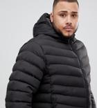 Duke King Size Puffer Jacket With Hood - Black