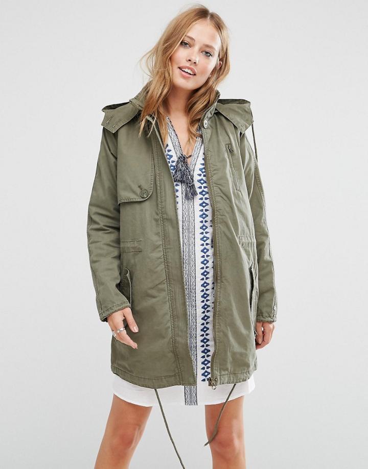 Pepe Jeans Khelina Parka Jacket - Navy