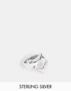 Asos Design Chunky Sterling Silver Shark Ring