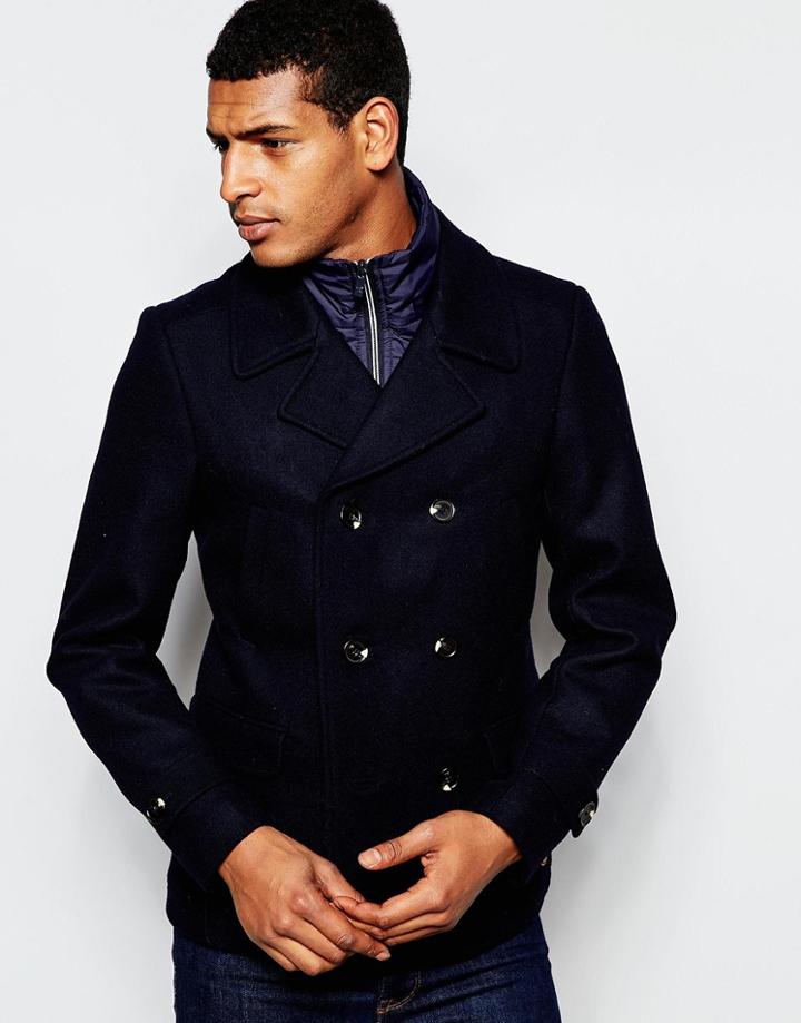 Scotch & Soda Peacoat With Insert - Night