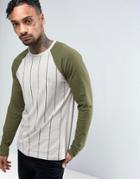 Le Breve Raglan Long Sleeve Top - Green