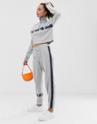 Juicy By Juicy Couture Cuffed Sweatpants With Ankle Logo Two-piece - Gray