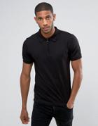 Another Influence Zip Polo Shirt - Black