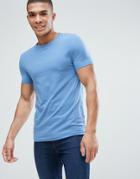 Asos Muscle Fit T-shirt With Crew Neck - Blue