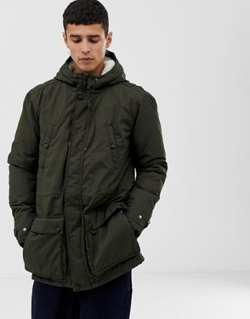 Kronstadt Bonded Fleece Lined Parka Jacket - Green