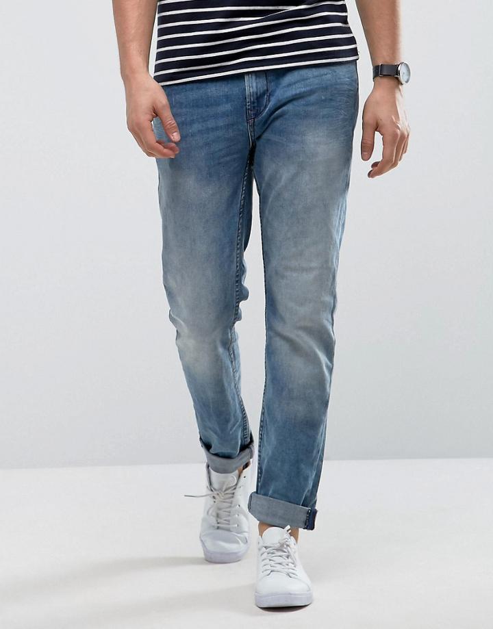 Only & Sons Slim Fit Jean In Medium Blue Wash - Blue