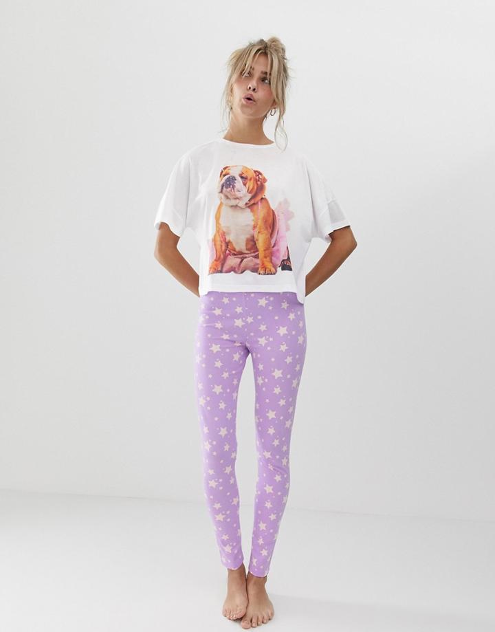 Asos Design Bulldog Princess Legging Set - Multi