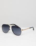 Marcs Jacobs Aviator Sunglasses In Gold - Gold
