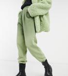 Collusion Oversized Coordinating Sweatpants In Khaki Ombre-green