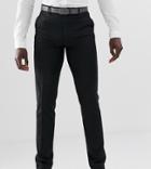 Asos Design Tall Slim Smart Pants In Black