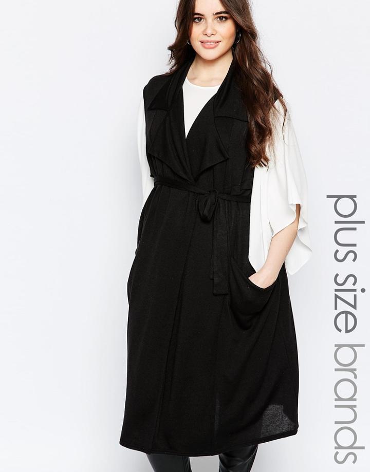 Koko Plus Sleeveless Jacket - Black