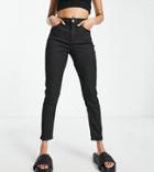 Topshop Petite Jamie Jean In Coated Black