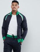 Blend Contrast Track Top Two-piece In Navy - Navy