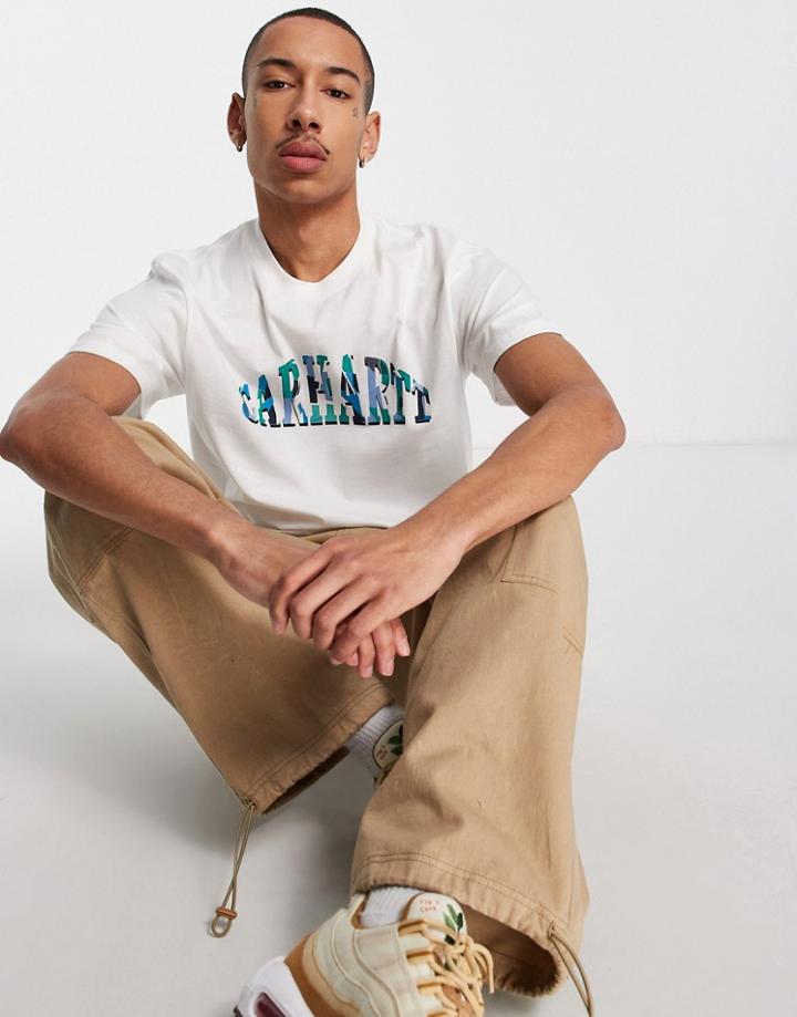 Carhartt Wip Dome Script T-shirt In White