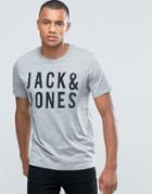 Jack & Jones Logo T-shirt - Gray