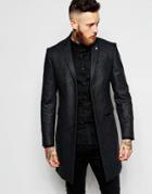 Noose & Monkey Wool Overcoat - Gray