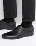 Boss By Hugo Boss Paris Leather Pebble Derby Shoes - Black