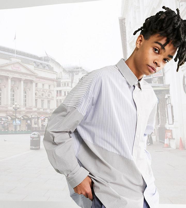 Collusion Splice Striped Shirt-multi