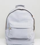 Mi-pac Exclusive Faux Croc Backpack In Gray - Gray