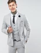 Harry Brown Slim Fit Donegal Nep Suit Jacket - Gray